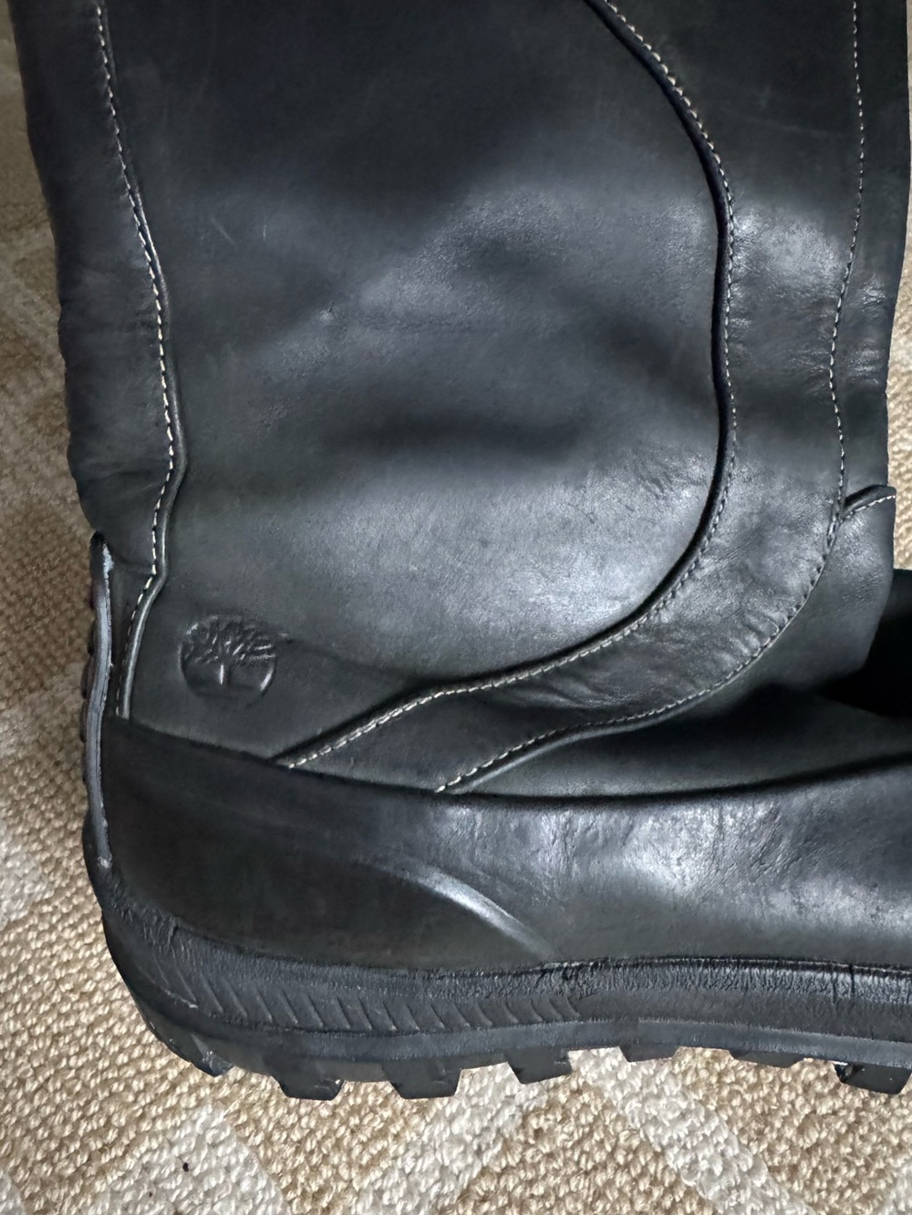 Timberland Earthkeepers Mount Holly Tall Waterproof Boots Black Leather Size 8 - Picture 15 of 16